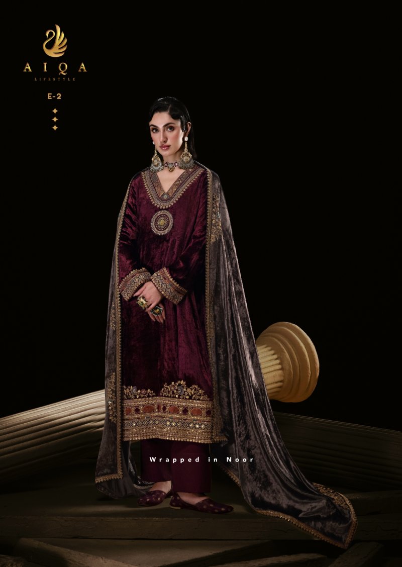 The Royal Chapter By Aiqa Viscose Velvet Designer Salwar Suits